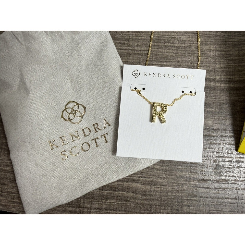 Kendra Scott Letter R Pendant Necklace - Gold  Colored Metal